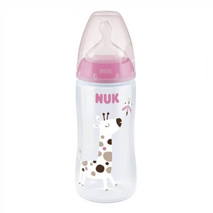 Пляшечка для годування Nuk First Choice Plus Жираф 300 мл, рожевий