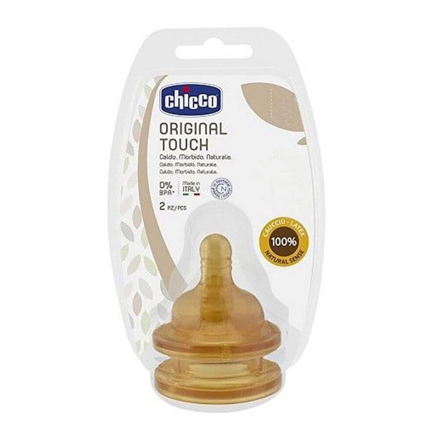 Соска Chicco Латексная Original Touch для каш 6м+, 2 шт.: цены и характеристики