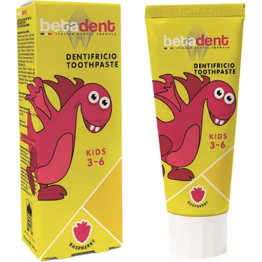Зубная паста Betadent Raspberry Kids 3-6 малина 75 мл: цены и характеристики