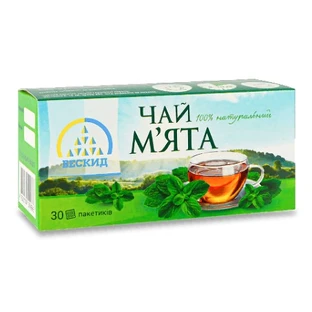 Чай трав'яний Бескид, М'ята, фільтр-пакет №30