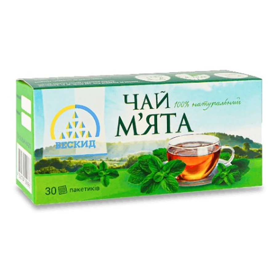 Чай трав'яний Бескид, М'ята, фільтр-пакет №30: ціни та характеристики