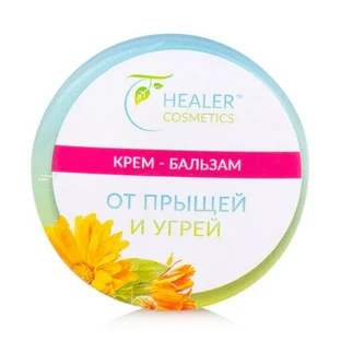 Крем-бальзам от прыщей и угрей Healer Cosmetics с экстрактом календулы, 10 г