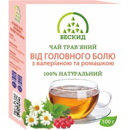 Чай трав'яний Бескид Від головного болю, 100 г