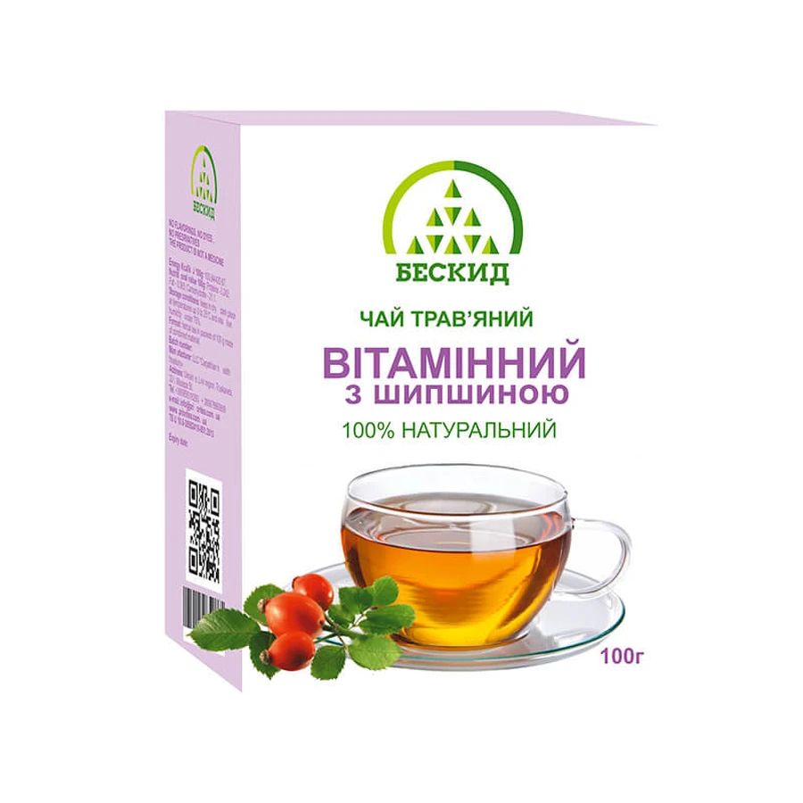Чай травяной Бескид Витаминный с шиповником 100 г: цены и характеристики