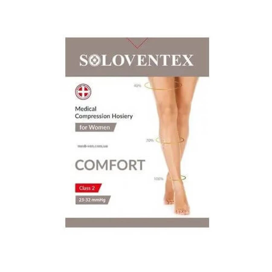 Чулки женские Soloventex Comfort с открытым носком 2 класс компрессии низкие, размер S : цены и характеристики