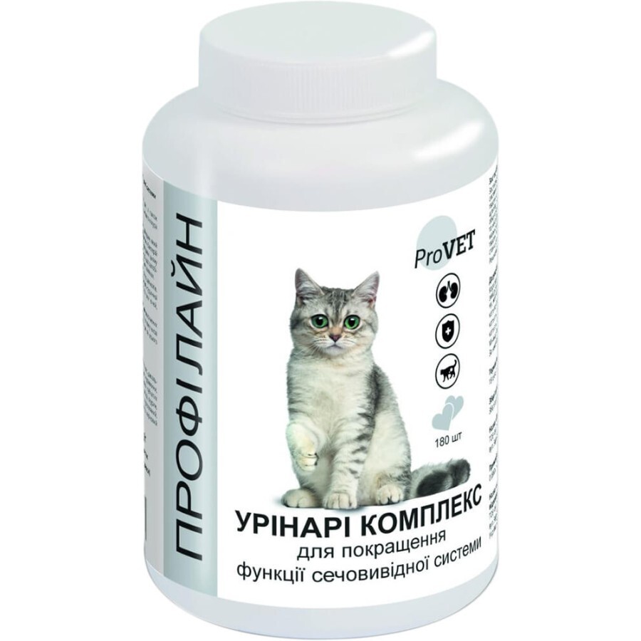 Вітаміни для котів ProVET УРІНАРІ для поліпшення сечовивідної системи 180 табл: ціни та характеристики
