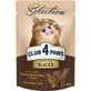 Влажный корм для кошек Club 4 Paws Paws Selection Премиум Кусочки с курицей и телятиной в соусе 80 г