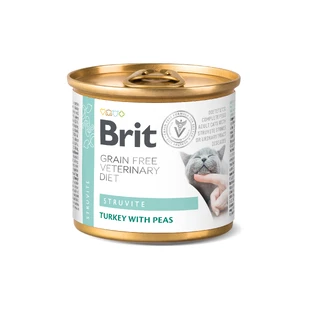 UAnimals Консервы для кошек Brit GF VetDiets Cat Struvite индейка и горох 200 г