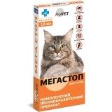Капли для животных ProVET Мега Стоп от паразитов для кошек от 4 до 8 кг 4/1 мл