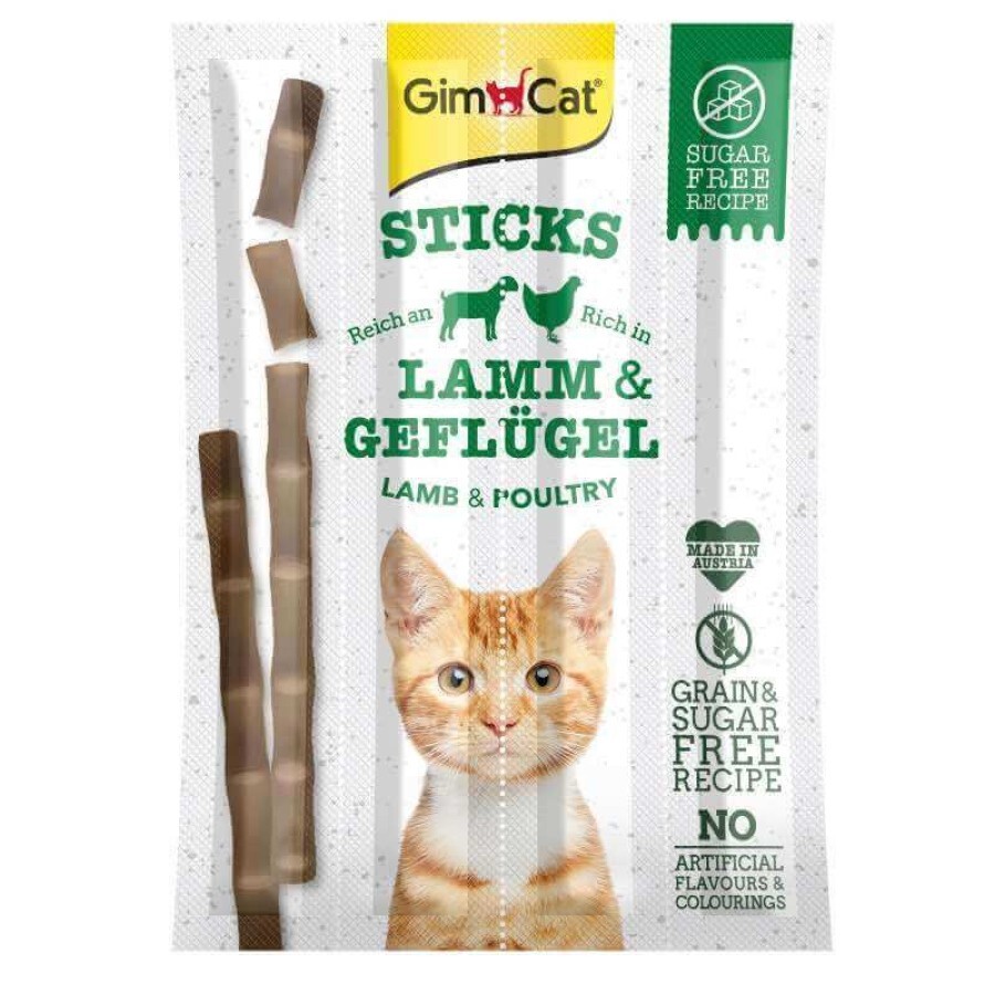 Ласощі для котів GimCat М'ясні палички ягня, курка 4 шт: ціни та характеристики