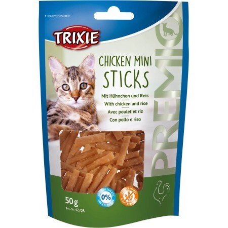 Лакомство для котов Trixie Premio Mini Sticks курица/рис 50 г