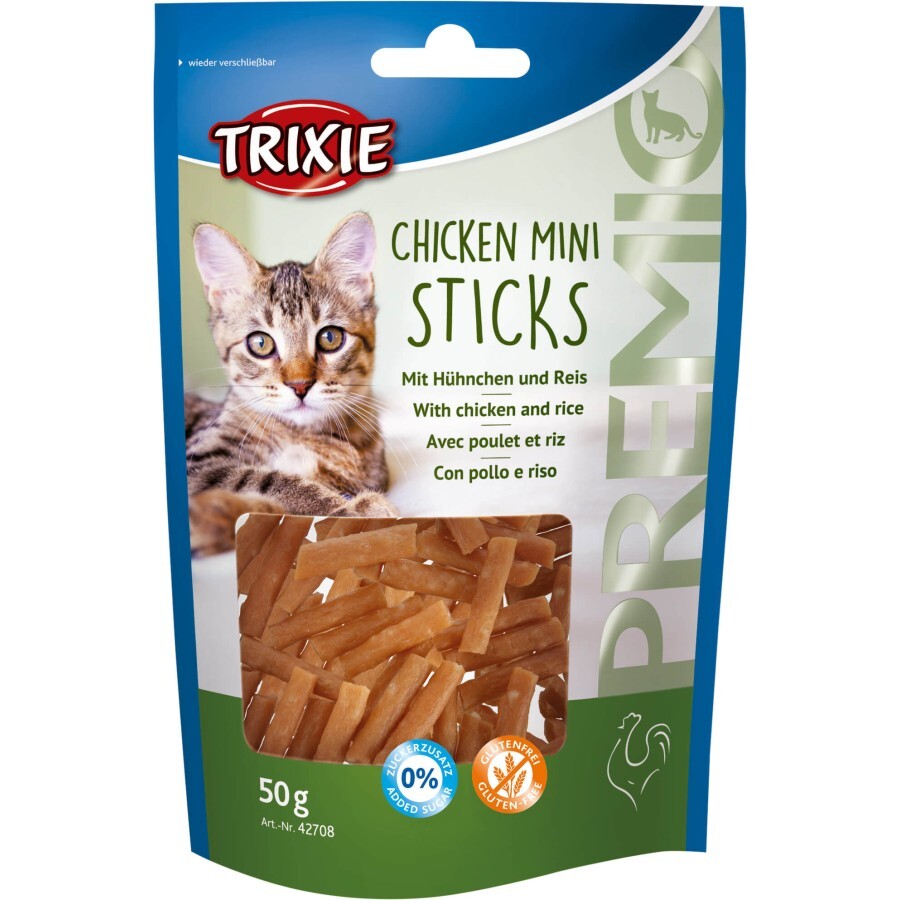 Лакомство для котов Trixie Premio Mini Sticks курица/рис 50 г: цены и характеристики