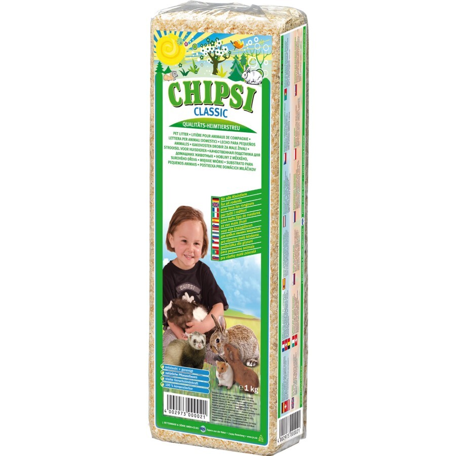 Наполнитель для грызунов Chipsi Classic Деревянный впитывающий 1 кг: цены и характеристики