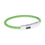Ошейник для животных Trixie светящийся с USB L-XL 65 см/7 мм зеленый