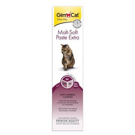 Паста для животных GimCat Malt-Soft Extra для вывода шерсти 200 г