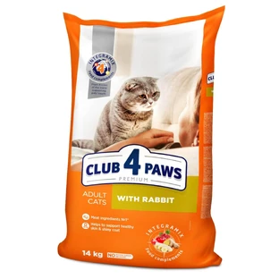 UAnimals Сухой корм для кошек Club 4 Paws Премиум. С кроликом 14 кг