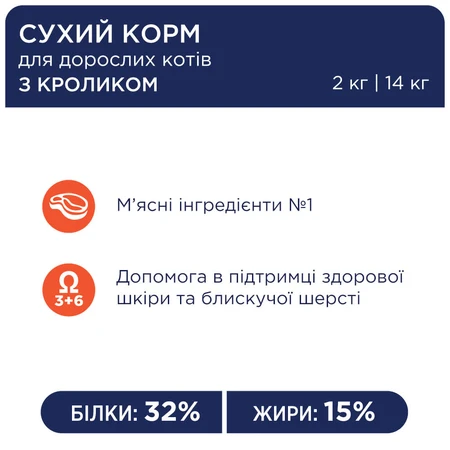 UAnimals Сухой корм для кошек Club 4 Paws Премиум. С кроликом 14 кг: цены и характеристики