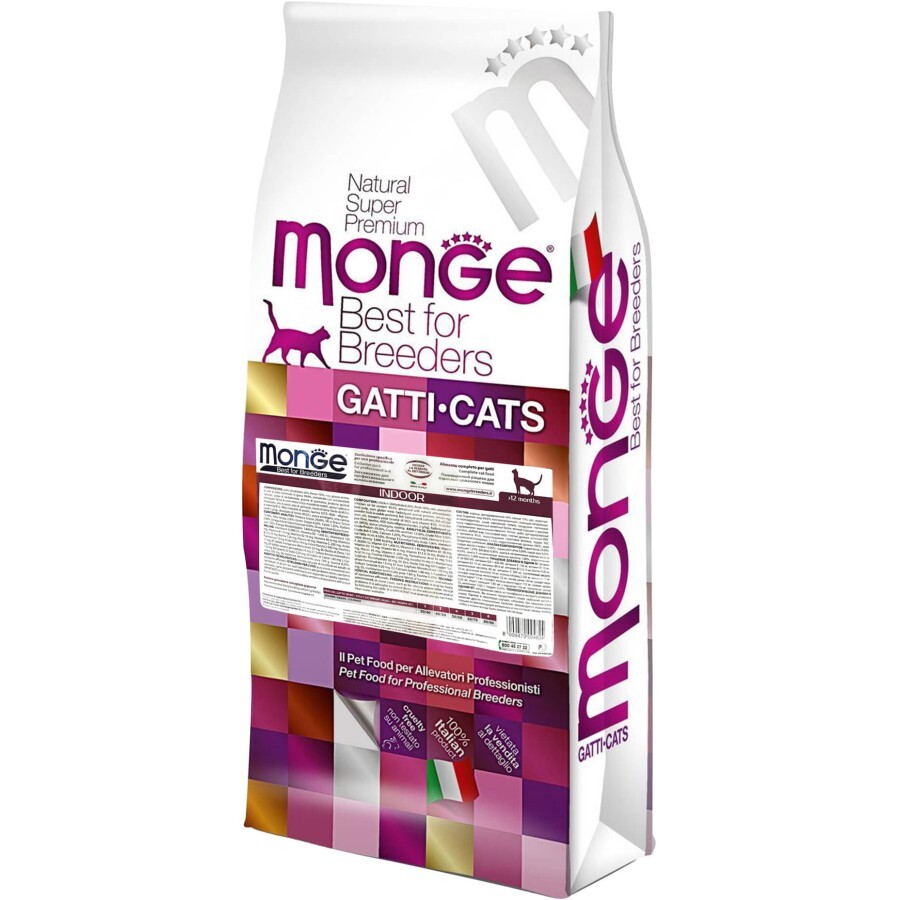 Сухой корм для кошек Monge Cat Indoor со вкусом курицы и риса 10 кг: цены и характеристики