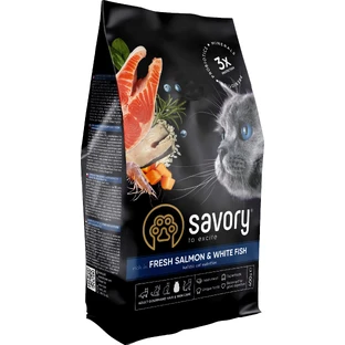 Сухий корм для котів Savory Adult Cat Gourmand Fresh Salmon and White Fish 400 г