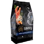 Сухий корм для котів Savory Adult Cat Gourmand Fresh Salmon and White Fish 400 г: ціни та характеристики
