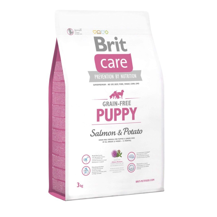 Сухий корм для собак Brit Care GF Puppy Salmon and Potato 3 кг: ціни та характеристики