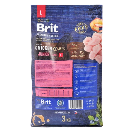 Сухий корм для собак Brit Premium Dog Junior L 3 кг: ціни та характеристики