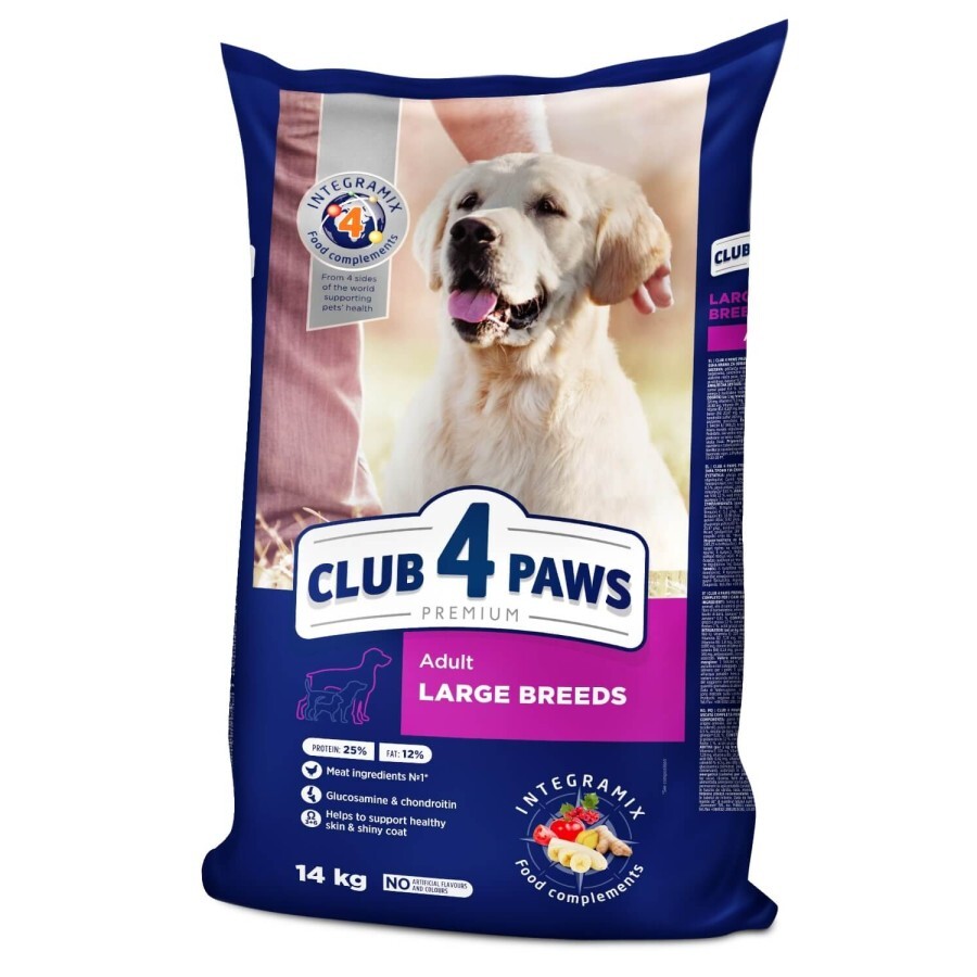Сухий корм для собак Club 4 Paws Преміум. Для великих порід 14 кг: ціни та характеристики