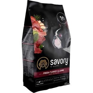Сухий корм для собак Savory Small Breed rich in Fresh Turkey and Lamb 1 кг