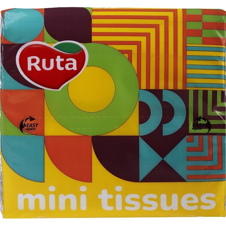 Носові хустки Ruta Mini Tissues, 2-х шарові, 20х10,5 см, 150 шт.: ціни та характеристики