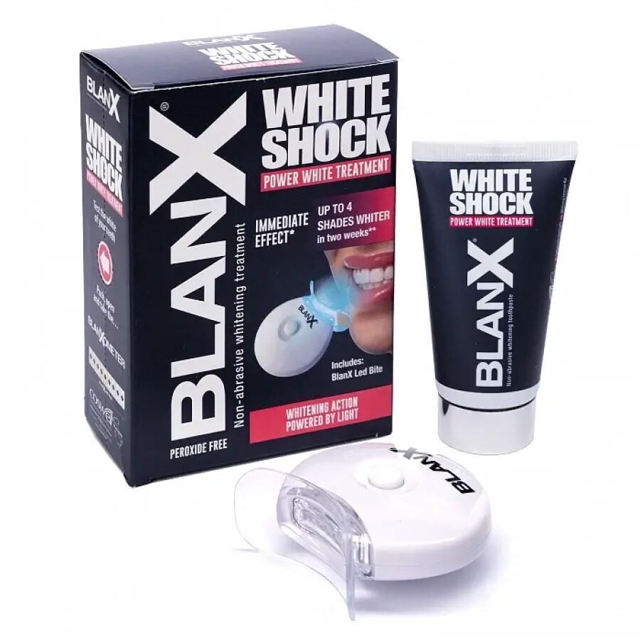 Зубна паста BlanX White Shock Treatment+ Led Bite, 50 мл: ціни та характеристики