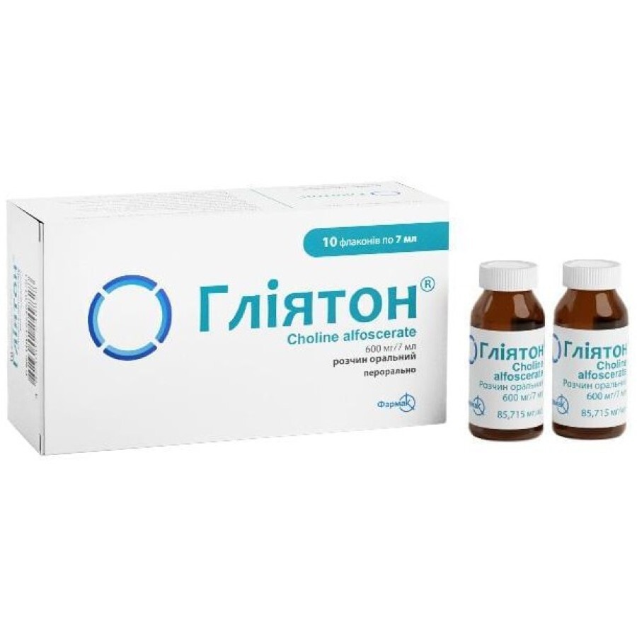 Гліятон р-н ор. 600 мг по 7 мл №10 (5х2) у флак.: ціни та характеристики