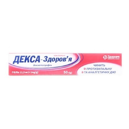 Декса-Здоровье гель 12.5 мг/г по 50 г в тубах