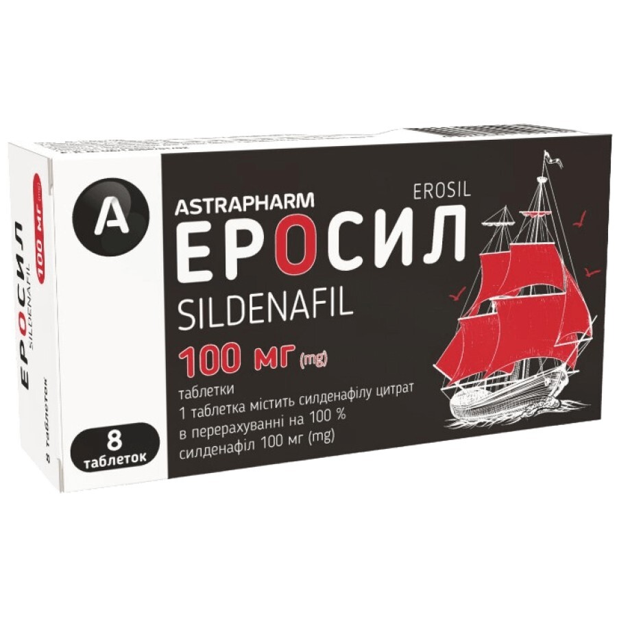 Еросил таблетки по 100 мг №8: ціни та характеристики