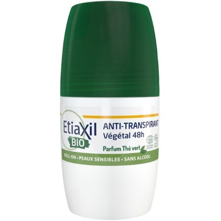 Дезодорант-антиперспирант Etiaxil Bio с ароматом зеленого чая 48 часов, шариковый, 50 мл
