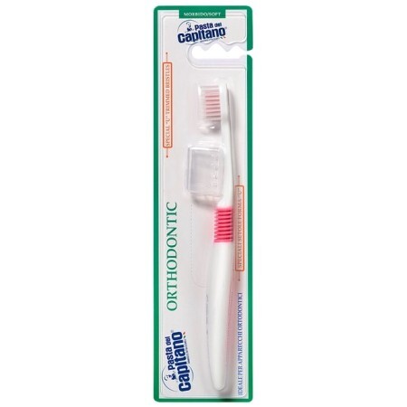 Зубна щітка Pasta del Capitano Orthodontic, м'яка, біло-рожева