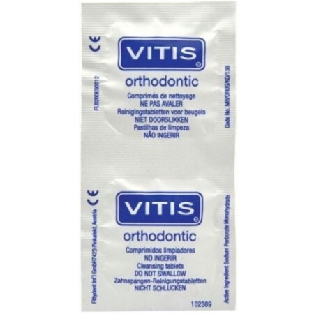 Таблетки Vitis Orthodontic для очистки ортодонтических конструкций, 2 шт. 