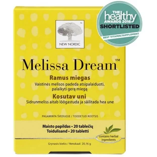 Комплекс New Nordic Melissa Dream для улучшения сна таблетки, №20