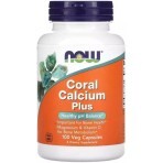 Кораловий Кальцій плюс 1430 мг, Coral Calcium Plus, Now Foods, 100 вегетаріанських капсул: ціни та характеристики