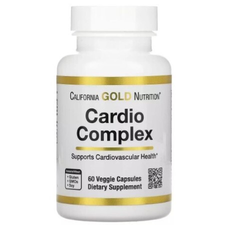 Кардио-комплекс, Cardio Complex, California Gold Nutrition, 60 вегетарианских капсул