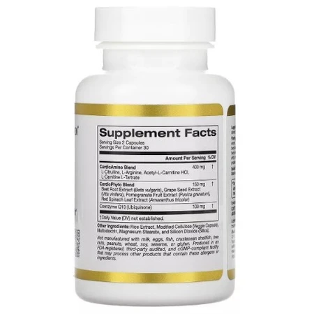 Кардио-комплекс, Cardio Complex, California Gold Nutrition, 60 вегетарианских капсул: цены и характеристики