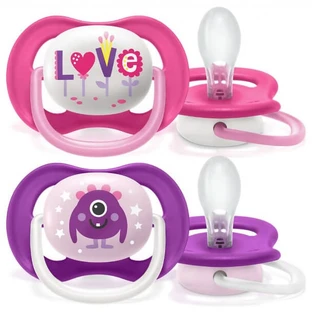Пустушка ортодонтична Philips Avent Ultra Air Happy SCF080/10 для дівчаток 6-18 місяців, №2