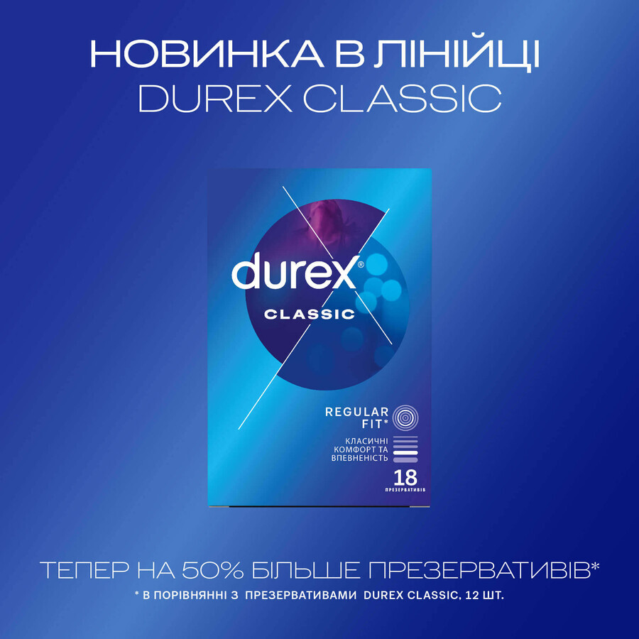 Презервативи Durex Сlassic латекс №18 : ціни та характеристики