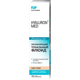 Увлажняющий тональный флюид Elfa Pharm Hyaluron5 MED light ivory 30 мл 