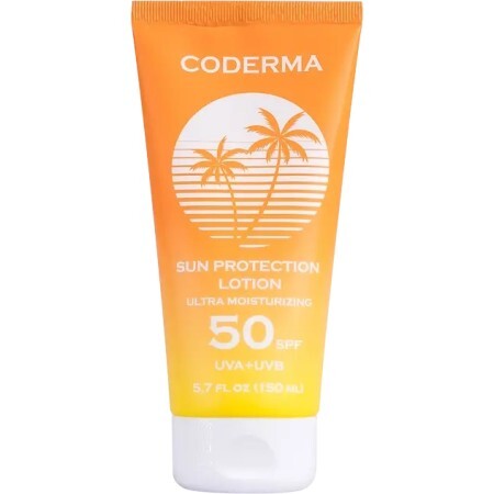 Сонцезахисний лосьйон для тіла Coderma SPF 50 Ультразволожуючий, 150 мл