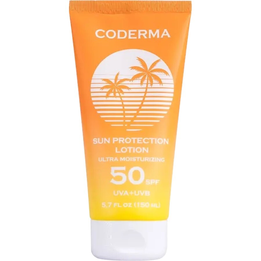 Сонцезахисний лосьйон для тіла Coderma SPF 50 Ультразволожуючий, 150 мл: ціни та характеристики