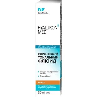 Увлажняющий тональный флюид Elfa Pharm Hyaluron5 MED honey, 30 мл 