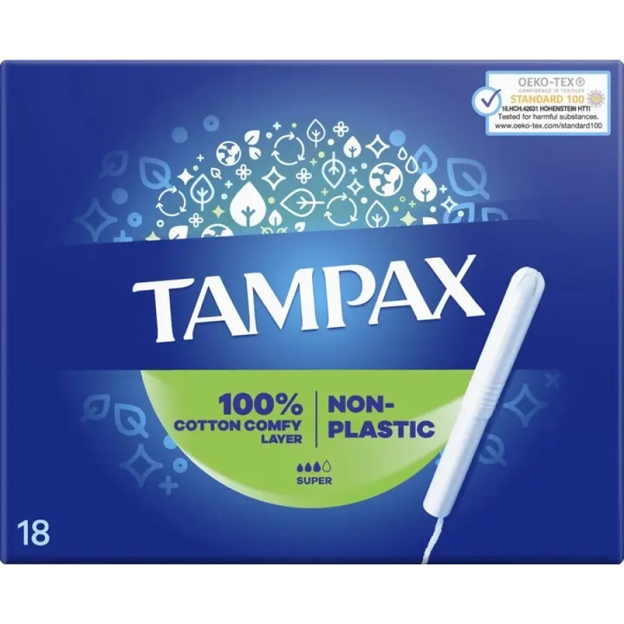 Тампоны Tampax Compak Super с аппликатором, 18 шт.: цены и характеристики