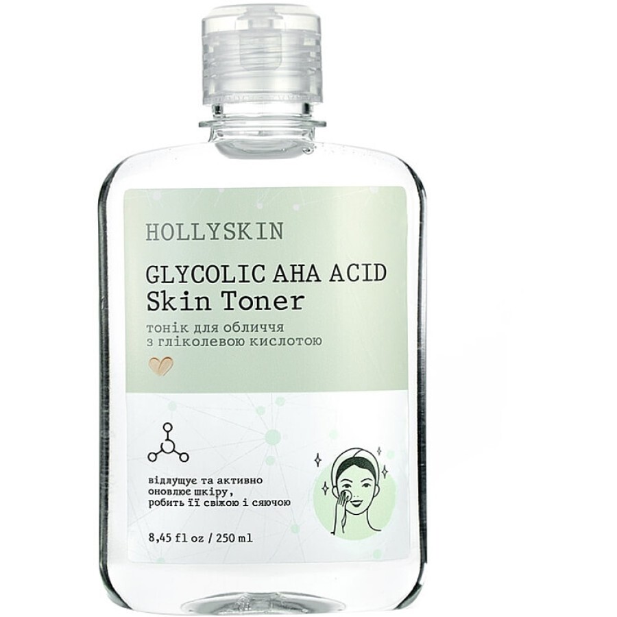 Тоник для лица с гликолевой кислотой Hollyskin Glycolic AHA Acid Skin Toner 250 ml: цены и характеристики