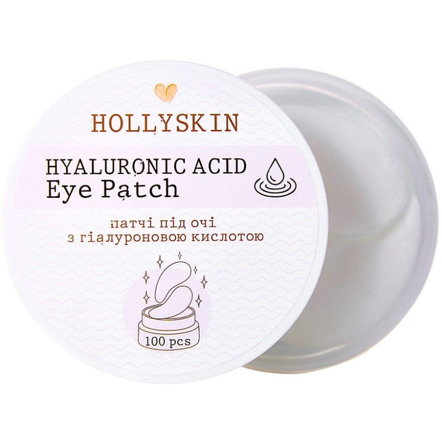 Патчі під очі з гіалуроновою кислотою Hollyskin Hyaluronic Acid Eye Patch, 100 шт.: ціни та характеристики