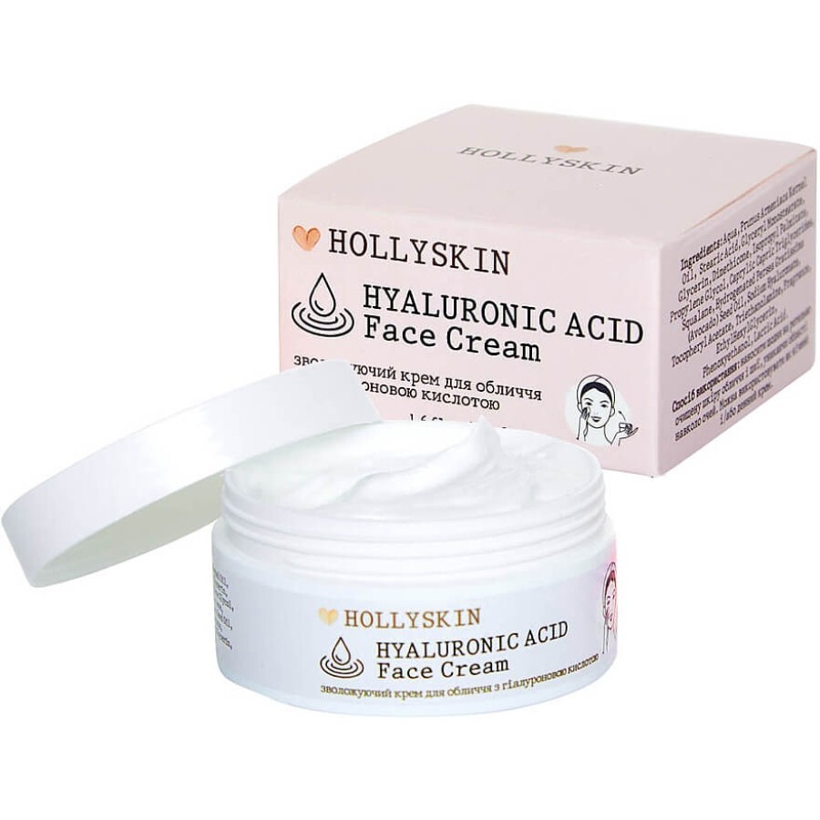 Увлажняющий крем для лица с гиалуроновой кислотой Hollyskin Hyaluronic Acid Face Cream, 50 ml: цены и характеристики